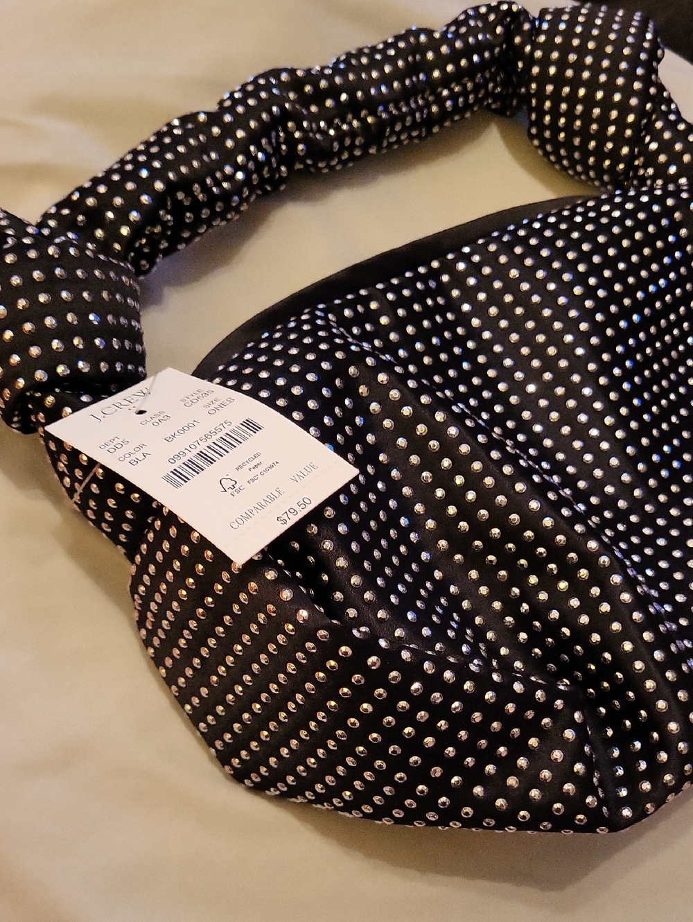 J. CREW Studded Black Evening Shoulder Bag BNWT HL M - Picture 4 of 4